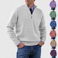 Suéteres de punto de gran tamaño para hombre, suéteres de lana con cremallera, suéteres cálidos de fondo, Otoño e Invierno - details 1