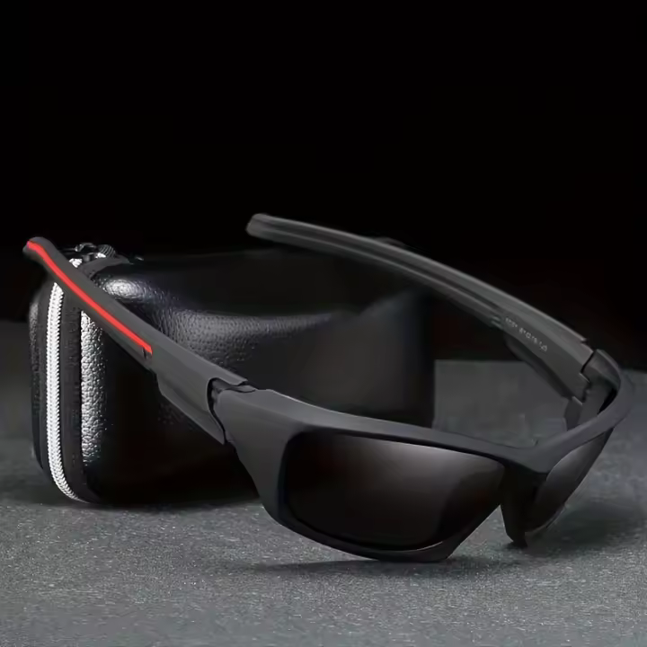 1pc Gafas Deportivas Polarizadas para Exteriores: Perfectas para Senderismo, Surf y Más - Gafas Decorativas para Hombres y Mujeres - Gran Regalo para Cumpleaños, Fiestas y Vacaciones - Montura Ancha (139mm+) - Lentes TAC, Montura de PC - 1