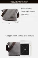 Nuevos bolsos de mensajero de hombro tipo bandolera de lona para hombre, nueva bolsa cruzada de moda para hombre, bolso informal sólido multifunción portátil para hombre - details 2