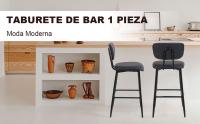 Taburete Alto de Cocina, Taburete de Cocina con Respaldo de Polipiel, Silla Alta para Barra, Comedor y Salón, Negro, Marrón - details 3
