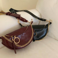 Bolso Cruzado de Cuero Falsio Elegante Correa de Cadena Chic, Diseño Sólido, Cierre de Cremallera, Perfecto para Uso Diario, Viajes y Actividades al Aire Libre - details 2