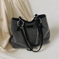 Bolso de Mano de Cuero PU de Gran Capacidad para Mujer Diseño de Lujo con Piedras Preciosas Bolso de Compras de Moda con Mango Superior - details 14