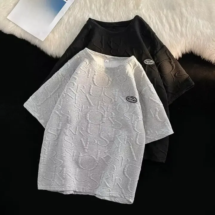 Camiseta de manga corta con cuadros Walf para hombre, traje informal de moda con pantalón deportivo de ocio de cinco puntos, verano - 1