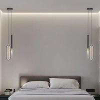 Lámpara de techo colgante con estilo, candelabro de cordón, decoración moderna para dormitorio y mesita de noche - details 2