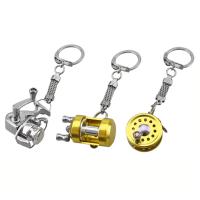Llavero colgante de tambor de carrete de pesca, llaveros de aleación de piezas, aparejos de pesca al aire libre, 1 unidad - details 4