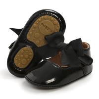 Zapatos de bebé con lazo, suela de goma, zapatillas de Ballet de PU antideslizantes, zapatos de vestir para niña, zapatos de cuna para niño pequeño - details 12