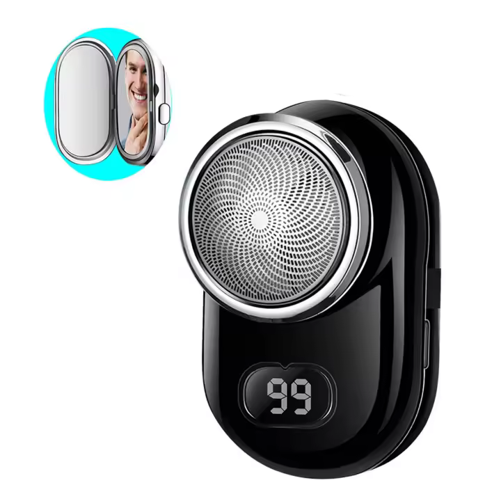 Mini Afeitadora Eléctrica Impermeable Detachable con Espejo Regalo Ideal para Día del Padre y Cumpleaños - 1