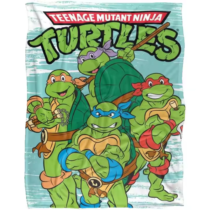 TMNT-Manta de tacto sedoso, manta súper suave, grupo de tortugas, TMNT - 1
