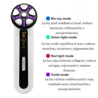 Radiofrecuencia facial EMS Terapia Led Limpieza Facial Masaje Sonico 8000 rpm e Importacion de Cosmeticos Genera Colageno - details 8