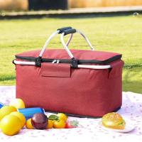 Cesta Picnic Térmica Plegable Premium Bolsa Aislante 72h Antiderrames Diseño Elegante para Acampar/Playa/Viajes Material Ecológico Impermeable y Multifuncional - details 3