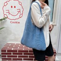 Bolso De Hombro Vintage Tejido Con Agujeros Para Mujer Gran Capacidad Bolso De Compras Bohemio Veraniego Para Playa Y Viajes - details 11