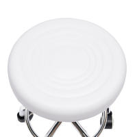 Taburete de Bar para salón, silla giratoria, taburete hidráulico ajustable, color blanco con 5 ruedas - details 4