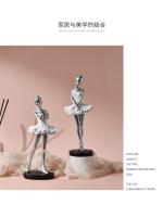 Figura de Ballet, adorno artesanal de resina, escultura de danza dorada, decoración conmemorativa, trofeo de regalo - details 10