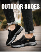 Zapatos de senderismo de marca para hombre, zapatos de Trekking al aire libre de cuero de ante, zapatillas de entrenamiento ligeras antideslizantes, zapatos de escalada para caminar - details 2