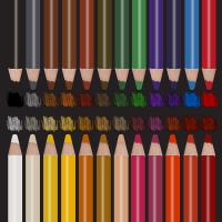 Juego de bocetos de dibujo para estudiantes, lápices de colores Macaron, suministros de arte profesional para artistas, 24 colores - details 3