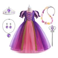 Vestido de fiesta de cumpleaños de princesa púrpura para niñas pequeñas, disfraz de Halloween, Pascua, carvinal, vestido de fiesta de vacaciones para niñas - details 30