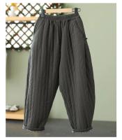 2025 nuevo grueso Harem pantalones hasta el tobillo Otoño Invierno cintura alta mujeres abajo pantalones de algodón Casual moda señora pantalones - details 4