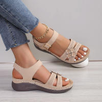 Sandalias de costura suave para mujer, zapatos planos cómodos con punta abierta, calzado de playa, novedad - details 9