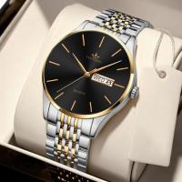 Reloj de cuarzo minimalista para hombre con calendario doble - details 3