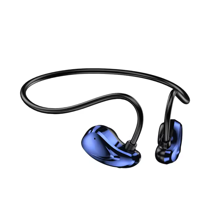 Auriculares inalámbricos deportivos de conducción de aire, audífonos HiFi con Subwoofer, estéreo, gancho para la oreja, micrófono, Bluetooth 5,3 - 1