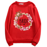 Wedding Party Woman Sweatshirts Sweet Korean O-Neck Pullover Thick Autumn Winter Loose Hoodies wy021 - details 2