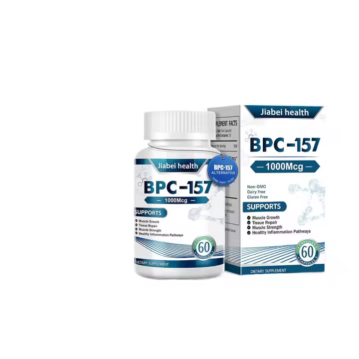 BPC 157 Cápsulas de péptidos - 1000 mcg de alta potencia, apoya la recuperación muscular y la salud intestinal, 60 cápsulas - 1