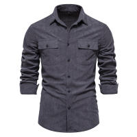 Nueva camisa de pana de otoño, camisa de manga larga para hombre, informal, delgada, versátil, a la moda - details 5