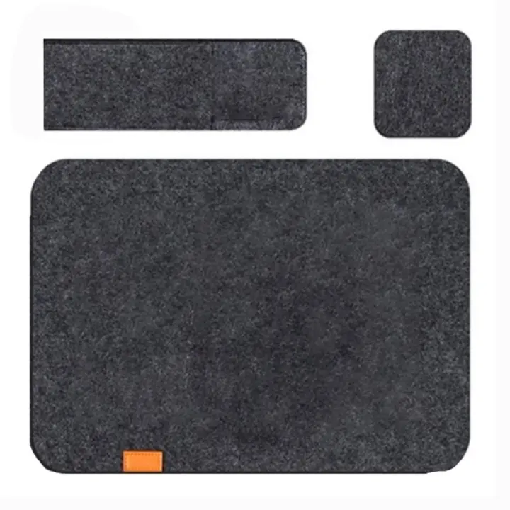 Tapete de mesa de comedor lavable, posavasos de fieltro, tapete antideslizante, bolsas de almacenamiento de cubiertos, Mantel Individual de aislamiento, decoración del hogar, 3 piezas por juego - 1
