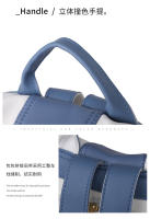 Mochila de cuero para mujer, bolso de hombro pequeño, mochila simple de moda, mochila antirrobo para mujer - details 9