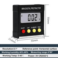 Goniómetro Digital electrónico 3 en 1, caja de nivel de burbuja, herramientas de carpintería, regla de ángulo electrónica, retroiluminación, inclinómetro transportador - details 12