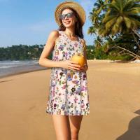 Vestido veraniego suelto personalizado H-Fine e Album S-Styles con estampado de bolsillo, vestido sin mangas para mujer para vacaciones en la playa - details 86