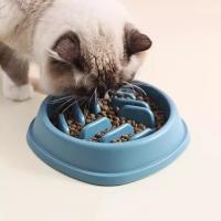 Cuenco de comida lenta de plástico multiusos para perros, alimentador portátil antiasfixia para gatos, dispensador de comida para mascotas antideslizante, gatito - details 4