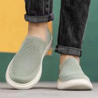Nuevas zapatillas informales de alta calidad, deportivas elásticas de punto ligeras y cómodas para hombre, planas jóvenes y a la moda - details 3