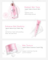 Set para el cuidado de la piel - JAPÓN SAKURA, Conjunto de Regalo para el Cuidado de la Piel para Mujer, Kit de 5 Piezas, Limpiador Facial, Tónico, Suero, Crema para Ojos, Crema Facial, para Mujeres Esposa Mamá - details 8