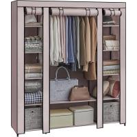 Armario de Tela 12 con Barra y Estantes Armario Estable para Dormitorio, Vestidor 150 x 45 x 175 cm - details 35