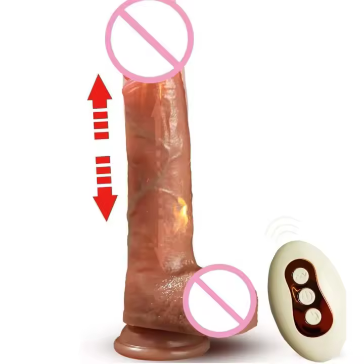 Consolador vibrador recargable Artificial telescópico Control remoto vibradores para mujeres silicona punto G vibración realista - 1