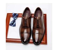 Zapatos de vestir de lujo para hombre, de cuero genuino italiano clásico Oxford de oficina - details 16