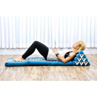 Cómodo Colchón De Suelo con Cojín De Lectura, Futón Japonés, Cama Plegable O Esterilla De Masaje Tailandés, 170 x 53 cm, Azul Claro - details 4