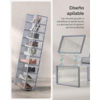 Cajas de Zapatos de Plástico Juego de 18 Organizadores Plegable, Apilable, Transparente, Blanco - details 10