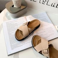 2025 Sandalias de verano para mujer, suela gruesa, plataforma cruzada, chanclas de playa retro, correa única, zapatos casuales - details 39