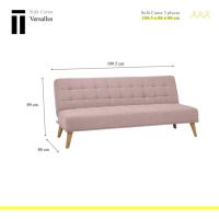 Modelo Versalles - Sofá Cama con Apertura Clic-Clac |   Donde la Elegancia y el Confort se encuentran |   Diseño Capitoné en Color Gris |   189,5 x 88 x 89 cm - details 14