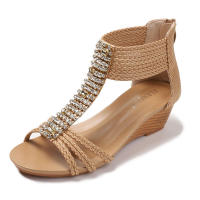 Sandalia 2025 NUEVAS SANDALIAS para mujer en verano, con zapatos romanos antideslizantes con diamantes étnicos Feng Shui para uso al aire libre - details 2