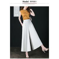 Pantalones de pierna ancha para mujer, pantalón corto holgado, cintura elástica, talla grande 3XL - details 16