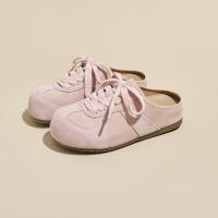 Suela gruesa 3 cm altura interior aumento bolsa cabeza media zapatillas mujer verano desgaste 2025 nuevas sandalias feas y lindas de un pedal zapatos Boken - details 5
