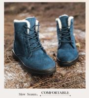 Botas de nieve cálidas antideslizantes para mujer, botines impermeables al aire libre, zapatos de senderismo de piel, zapatillas de felpa con cordones, Invierno - details 17