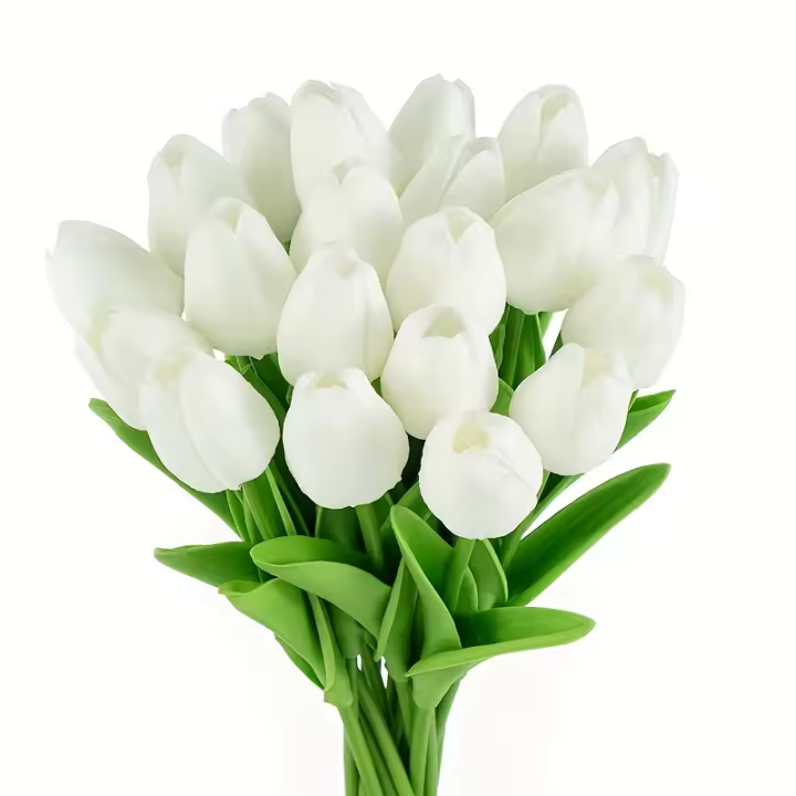 Ramo de tulipanes artificiales de tacto Real, flores artificiales de primera calidad para sala de bodas, hogar, Hotel, fiesta, evento, 10 piezas - 1