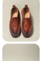 Zapatos de cuero de vaca puro de alta gama, cuero genuino, suela suave y transpirable de piel de vaca de primera capa. - details 3