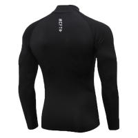 Tops de compresión de cuello alto de manga larga para otoño, camisetas ajustadas de secado rápido para culturismo y Fitness - details 7
