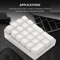 Teclado numérico mecánico retroiluminado blanco, 21 teclas, interruptor azul cereza, PC de escritorio, Notebook - details 2