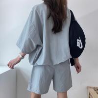 Conjunto de dos piezas de pantalones cortos de manga corta con cremallera y cuello alto para mujer 2025 nuevo conjunto de ropa deportiva casual de moda de verano. - details 24